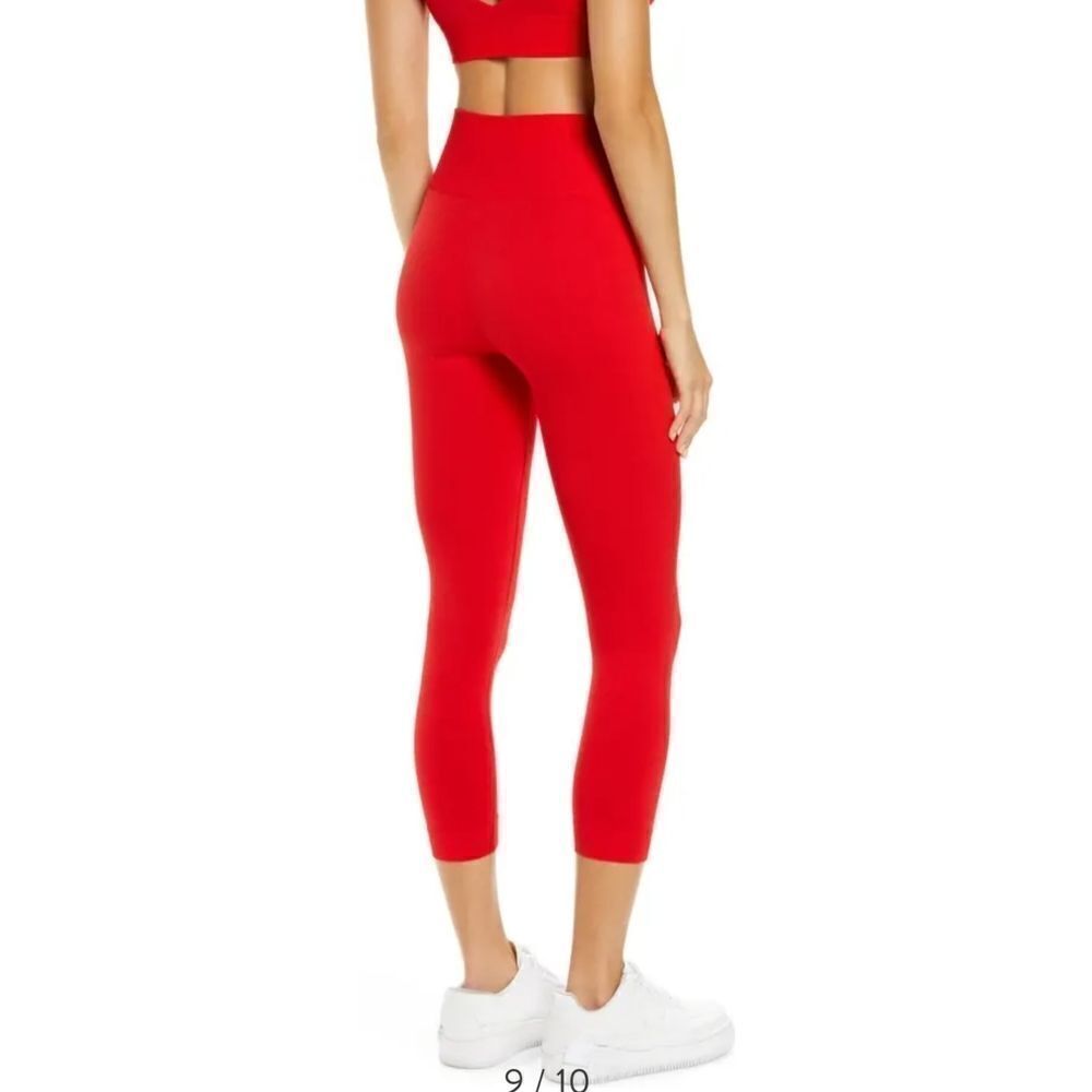 We Wore What Women's Red Seamless High Waist Leggings Size Large - Picture 16 of 16